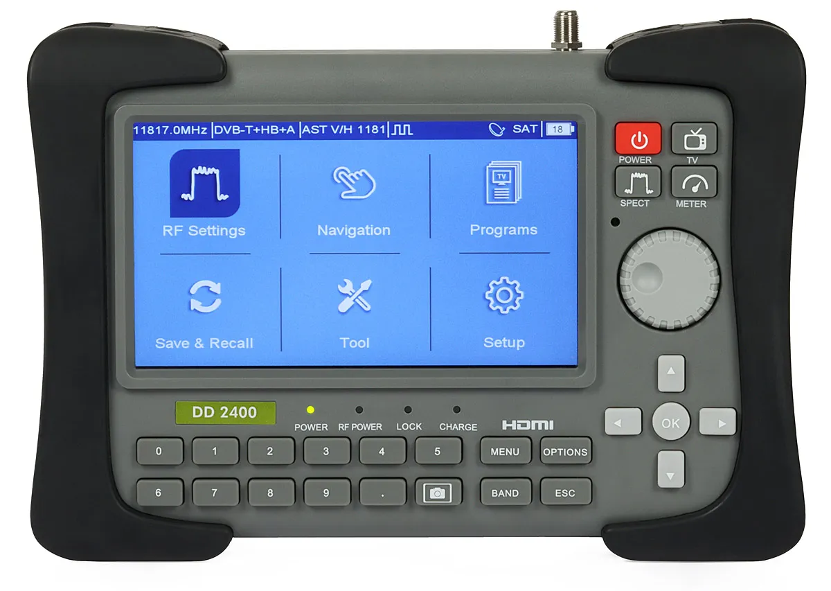 Analizator widma miernika DVB Combo