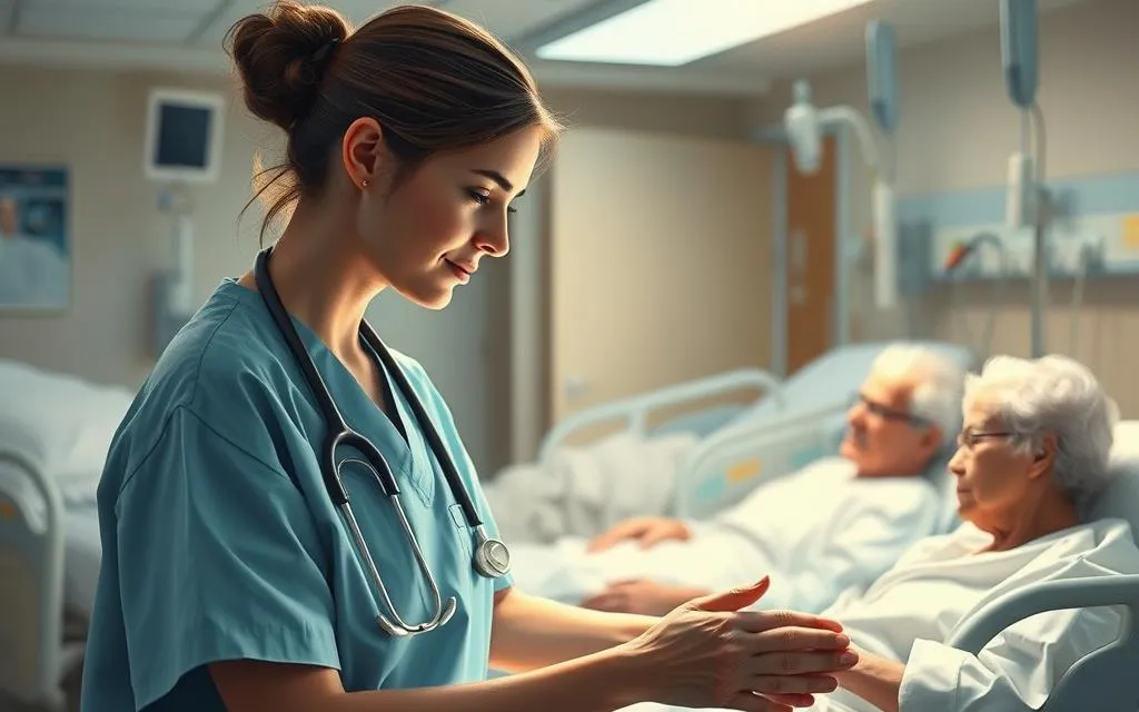 Opiekun medyczny z uśmiechem, stabilna praca w medycynie