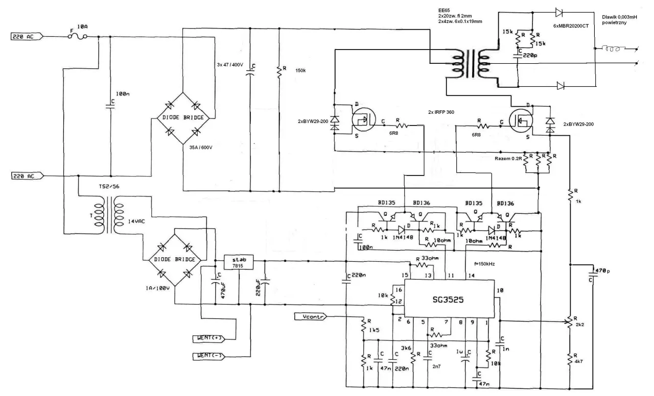 schemat działania spawarki inwertorowej