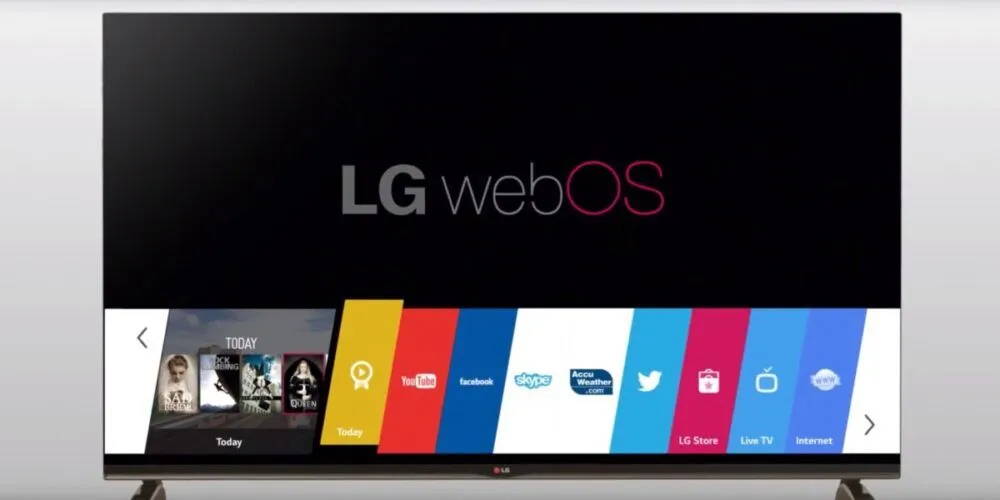 telewizor LG webOS menu gł&oacute;wne przeglądarka