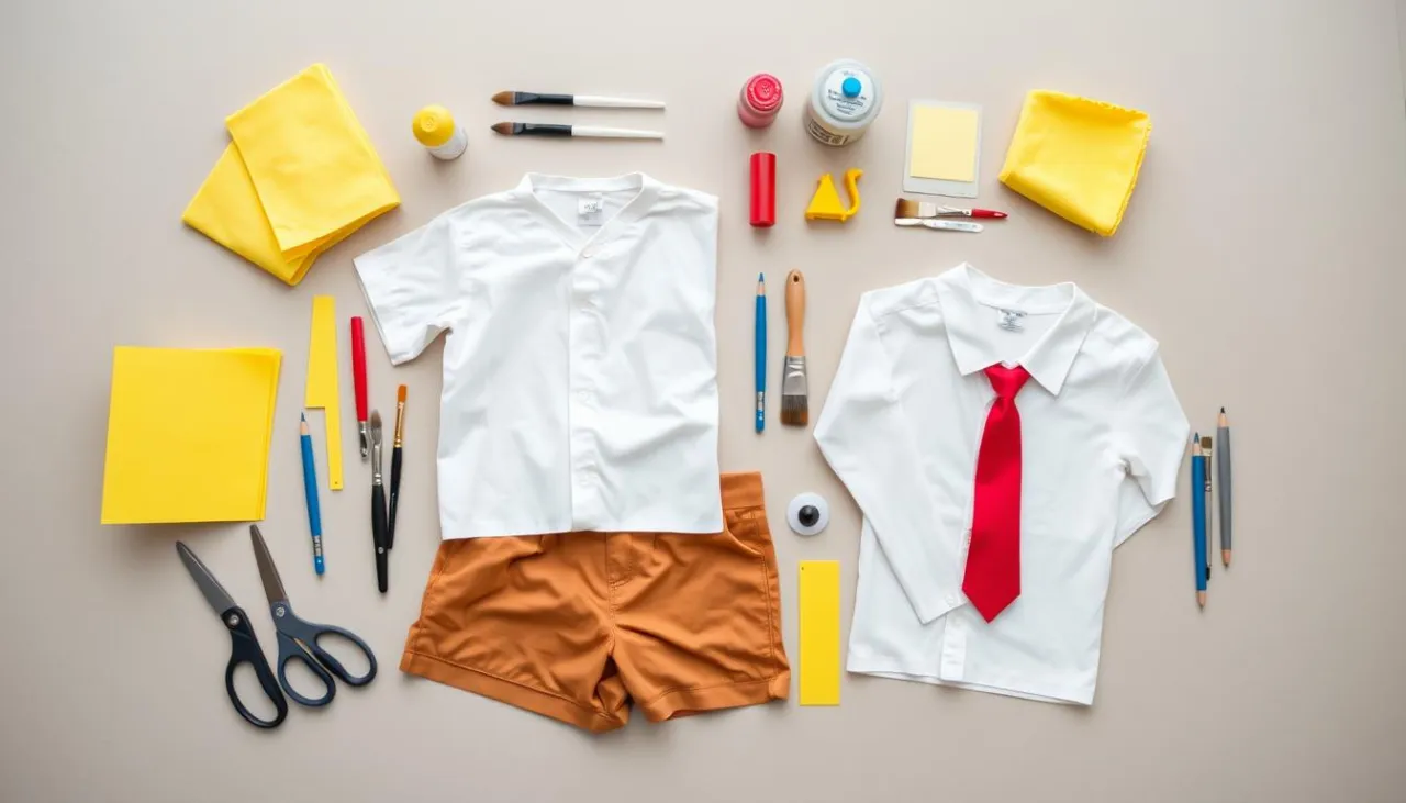 Materiały do stroju Spongeboba DIY