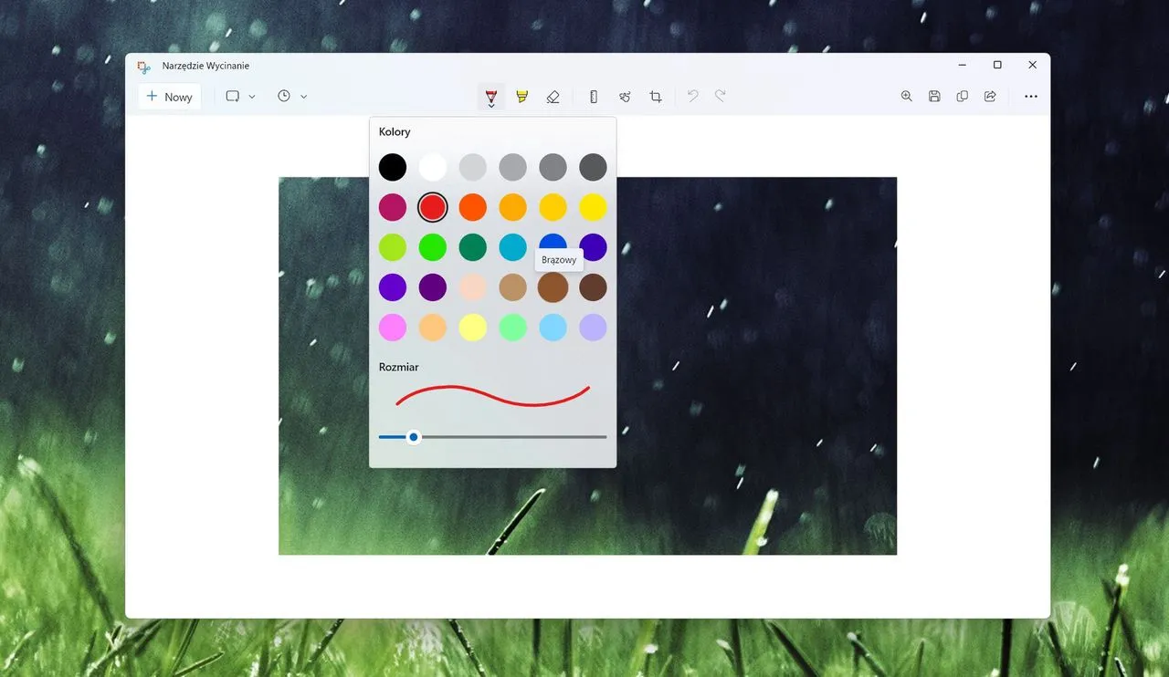 Narzędzie Wycinanie nagrywanie ekranu
