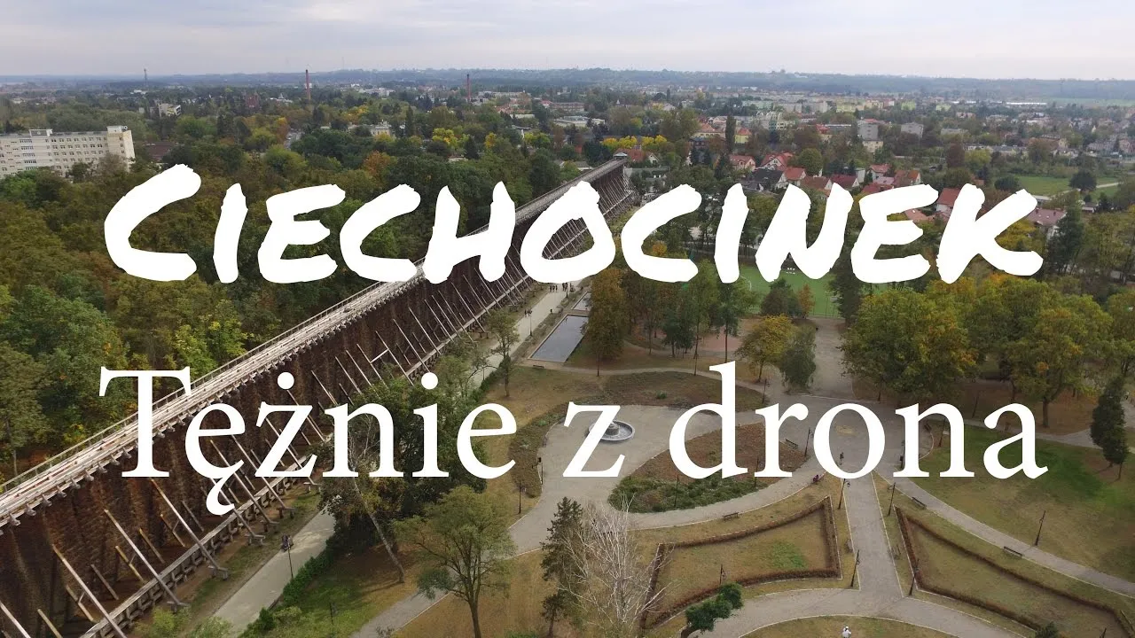 Ciechocinek tężnie solankowe zdjęcie z lotu ptaka
