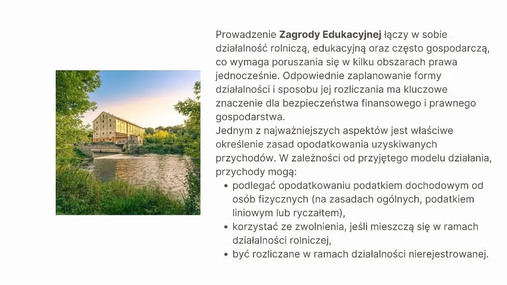 biznesplan zagroda edukacyjna