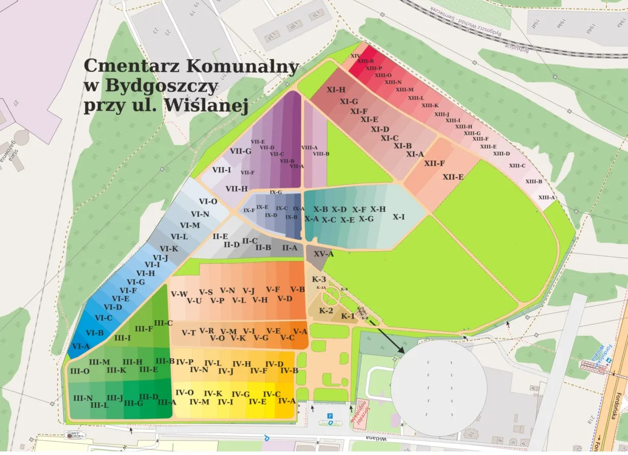 Mapa cmentarzy w Polsce