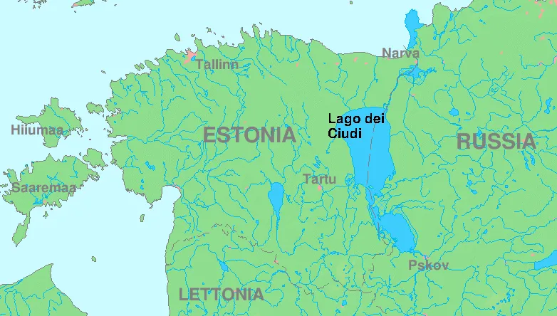 Jezioro Pejpus mapa i widok z lotu ptaka
