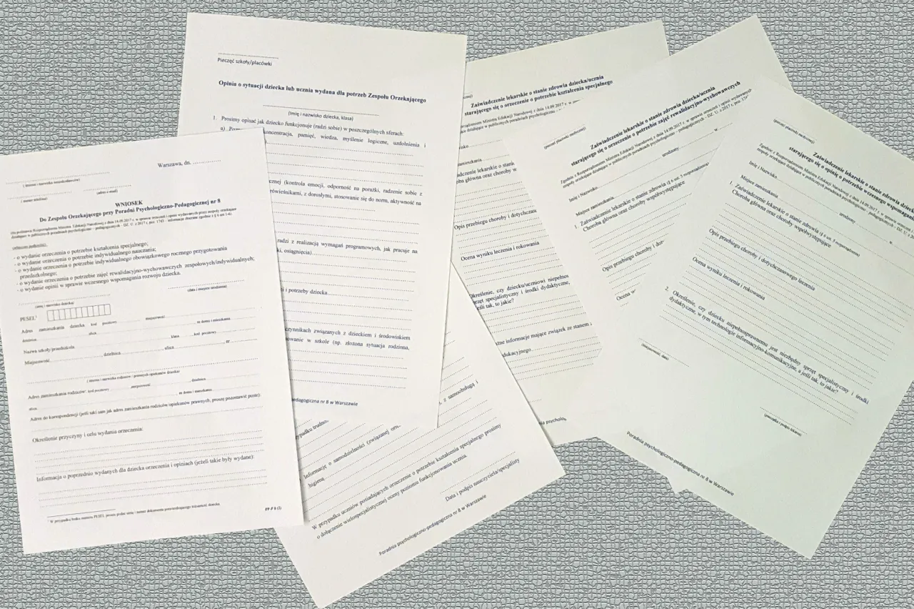 dokumenty edukacyjne opinia z poradni psychologiczno-pedagogicznej