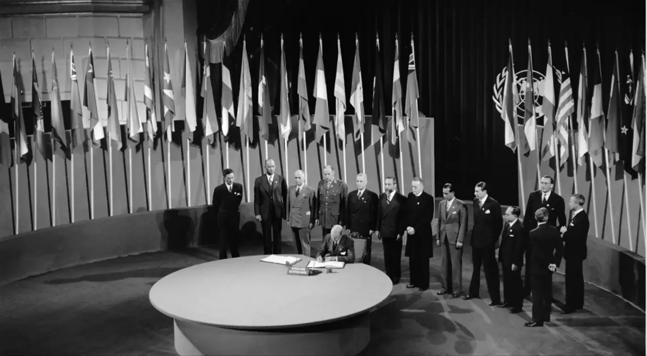 Podpisanie Karty Narodów Zjednoczonych San Francisco 1945