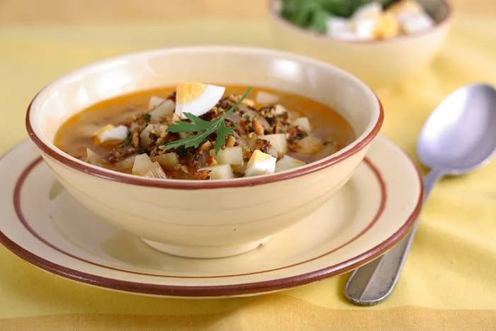 Sopa de picadillo andaluza caliente