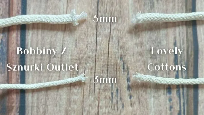 grubości sznurków do bransoletek porównanie