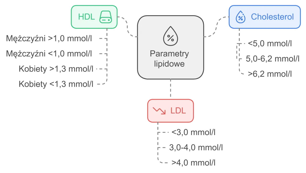 lipidogram badanie krew koszt infografika