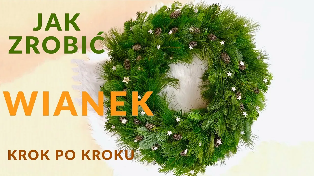 wianek świąteczny na drzwi krok po kroku