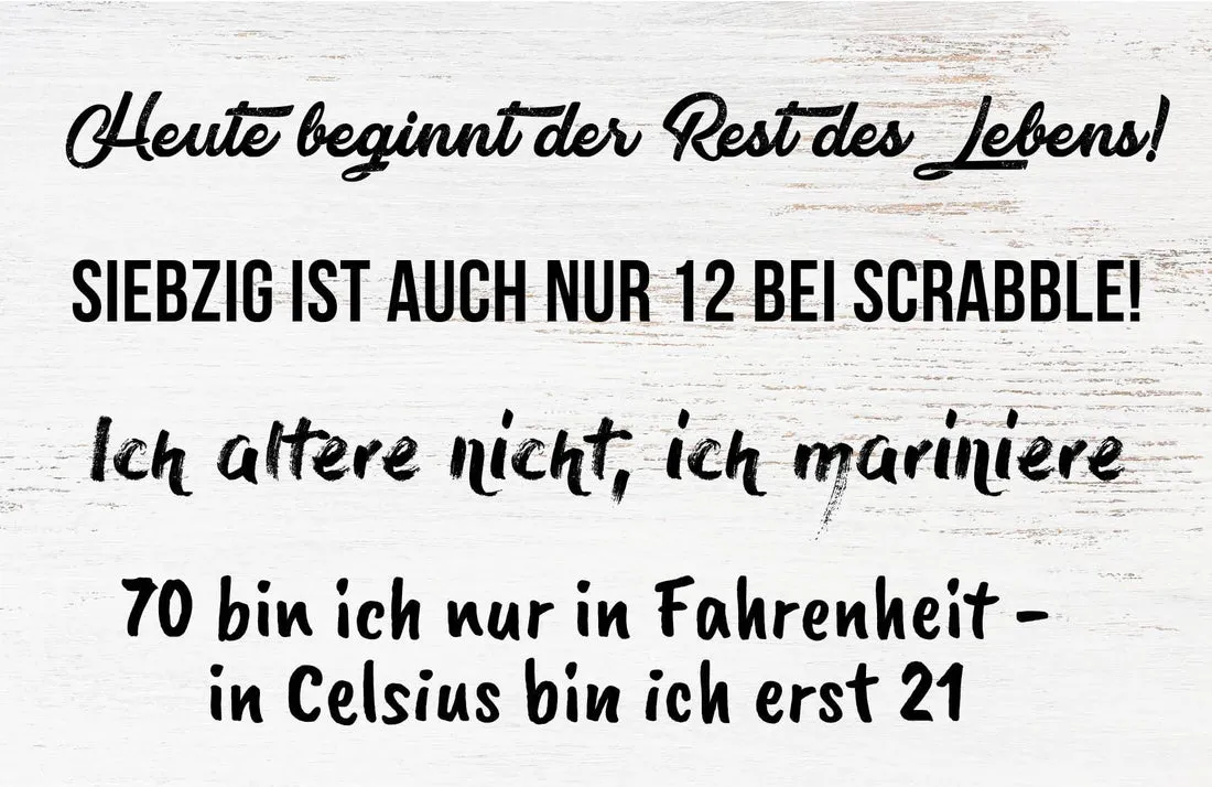 70. Geburtstag Zitate Sammlung