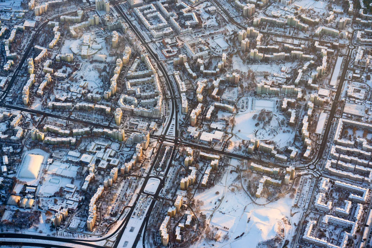 Osiedle Ursynów Północny z lotu ptaka