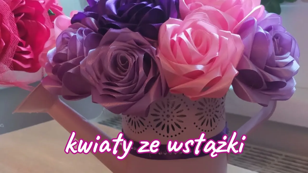 jak zrobić kwiat ze wstążki