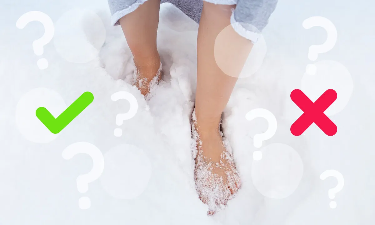 bieganie boso po śniegu korzyści zdrowotne