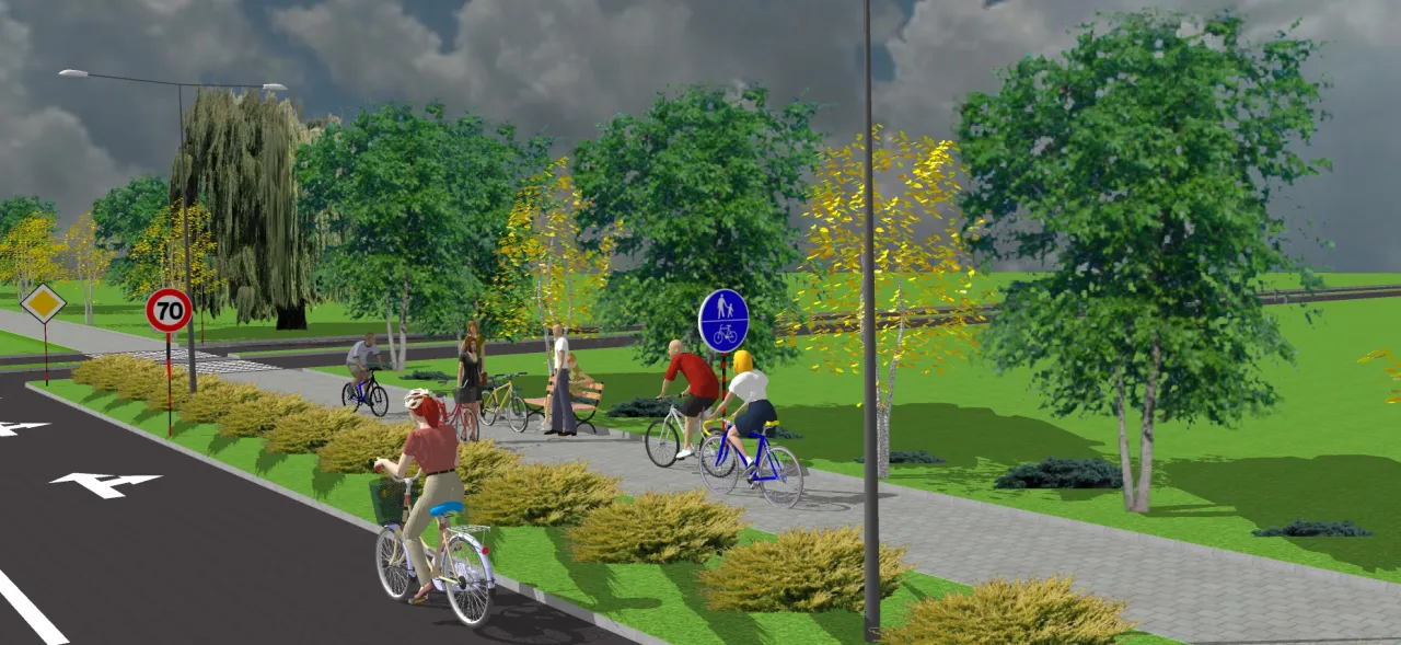 Motorower na drodze dla rower&oacute;w zakaz