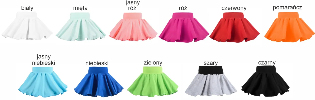 materiały do szycia spódnicy z koła dla dziewczynki