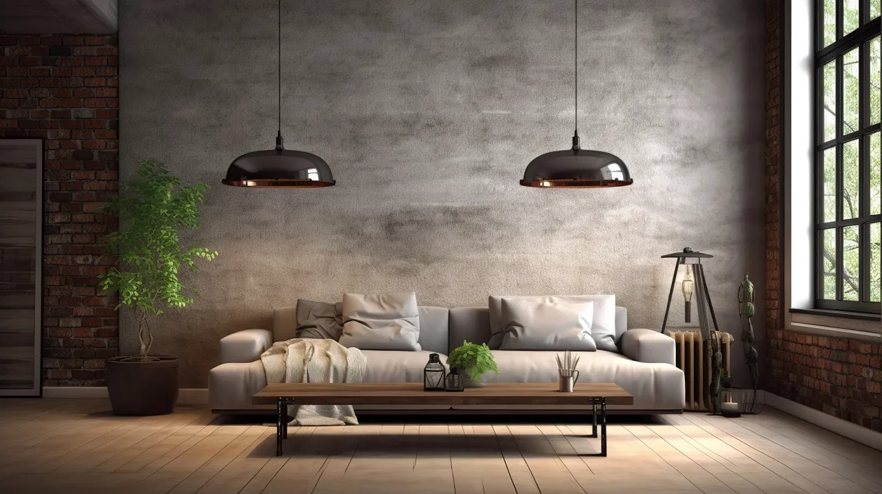 ciemnoszara kanapa styl skandynawski industrialny glamour