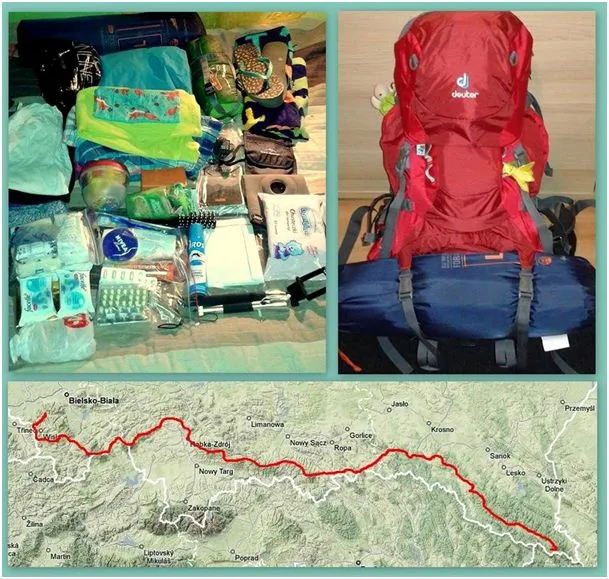 Czerwony szlak turystyczny w polskich górach