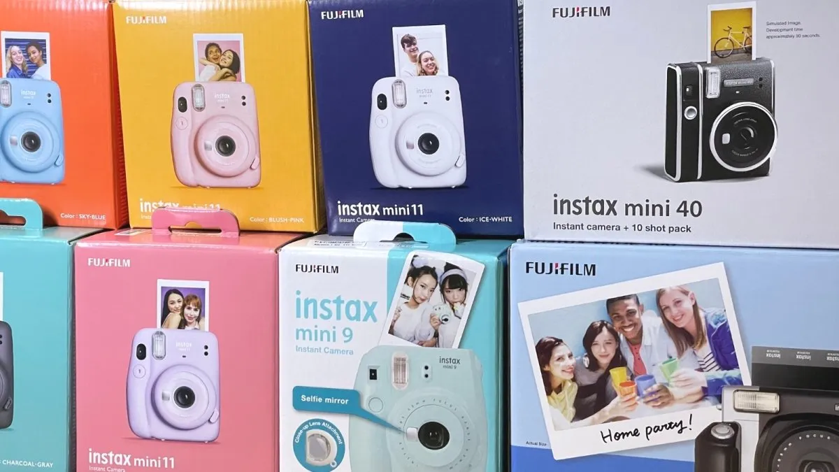 różne formaty zdjęć retro i instax