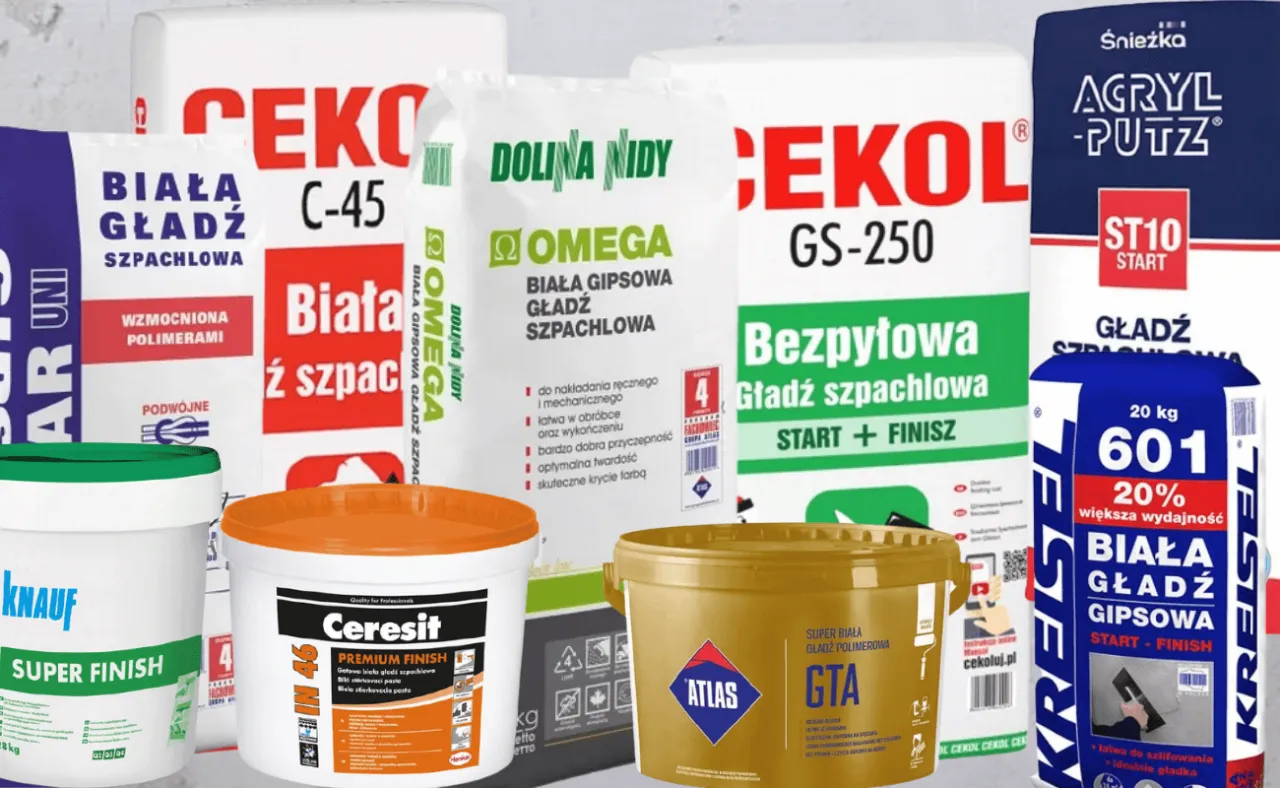 Rodzaje gładzi bez gipsu porównanie