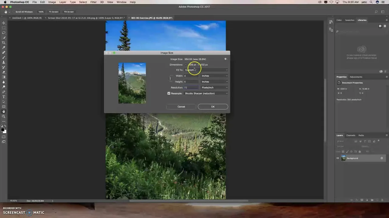 Photoshop resampling metody