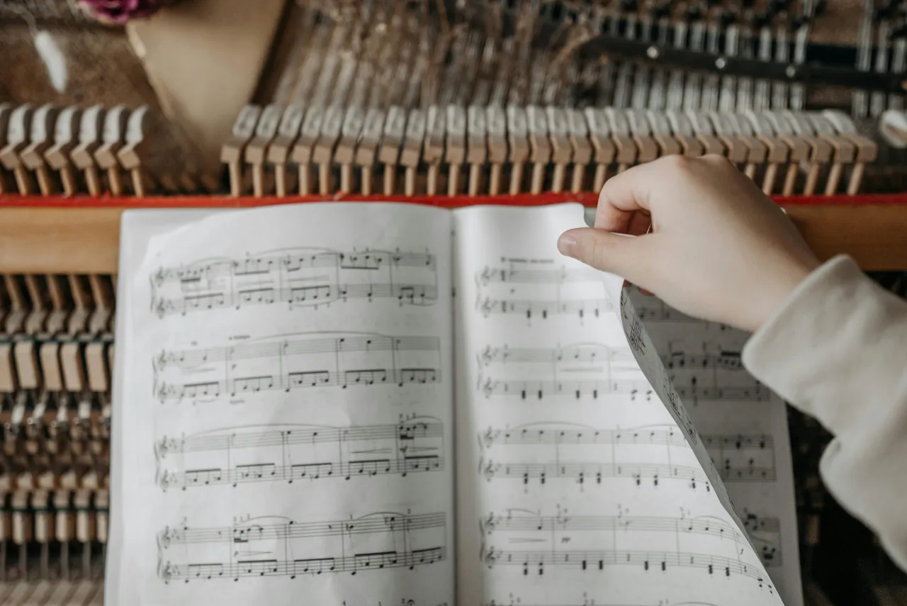 przekr&oacute;j fortepianu struny mechanizm