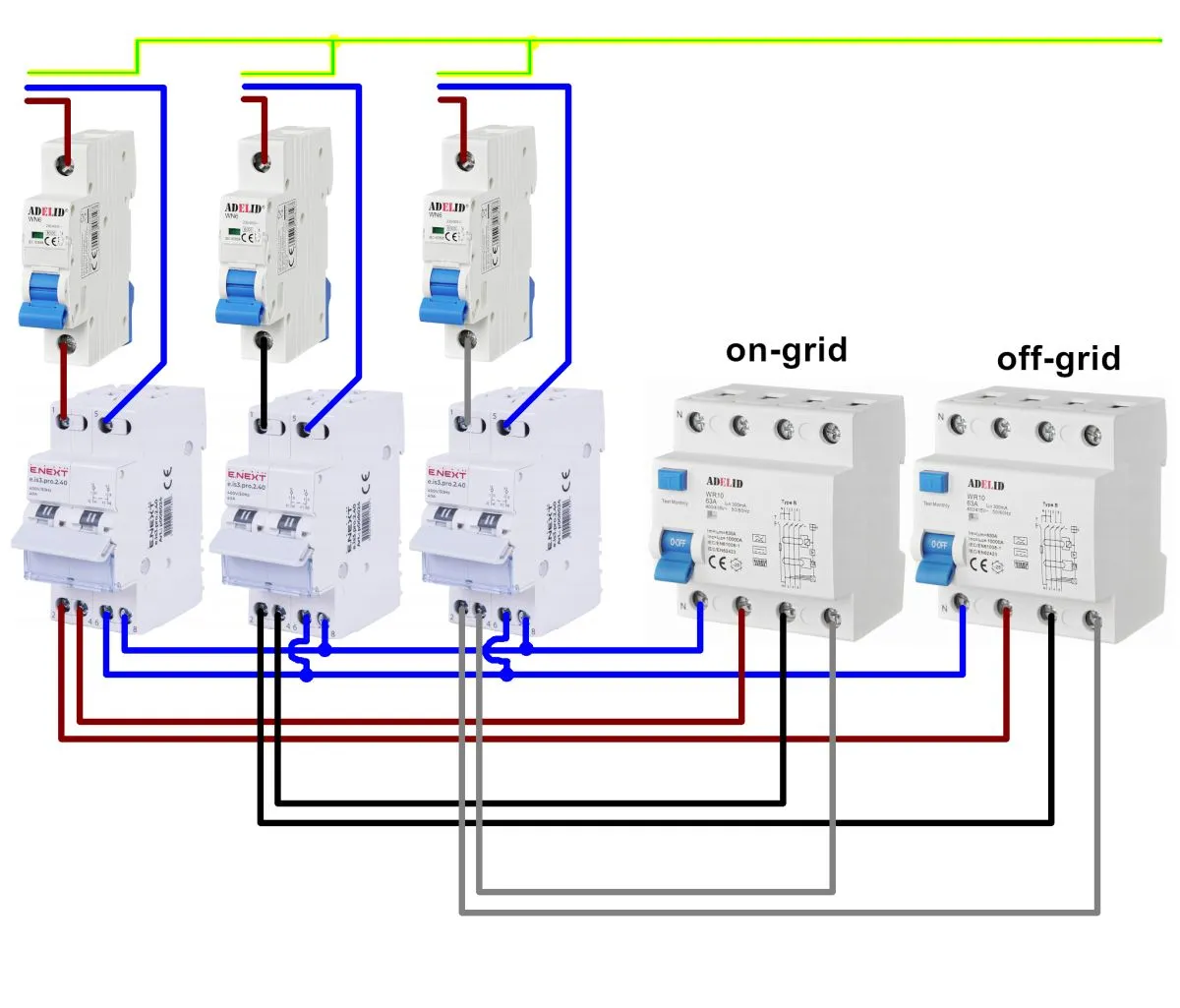 inwerter sieciowy wygląd schemat