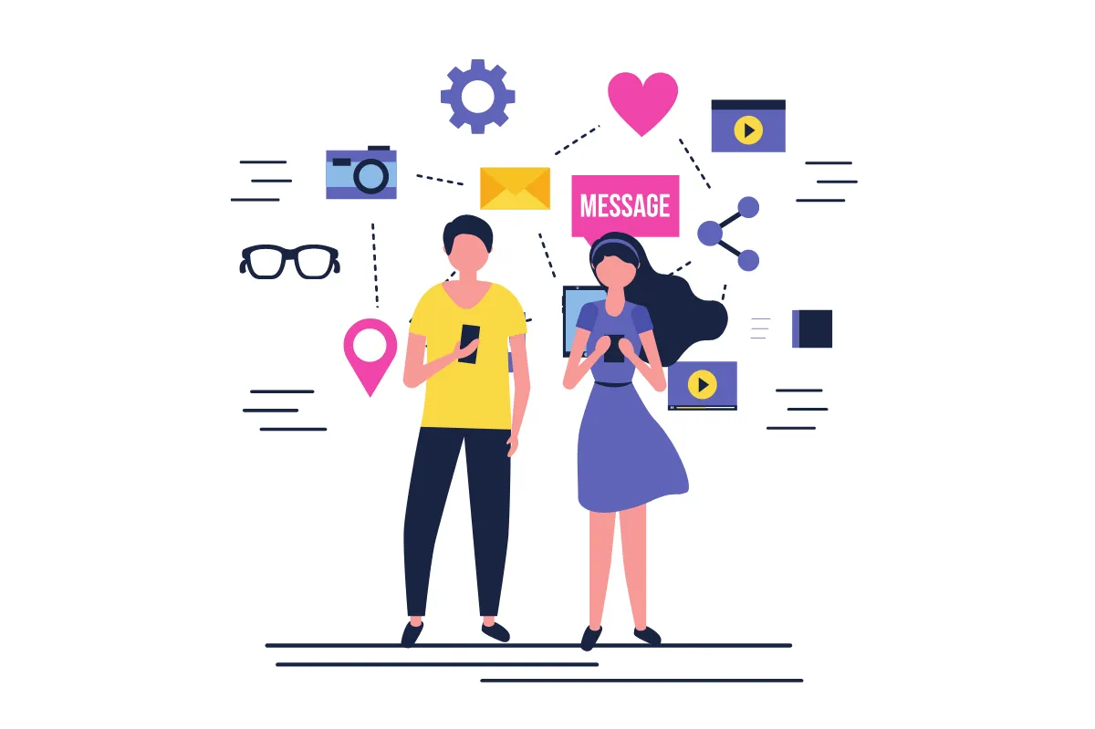 Osoba porównująca się do innych w mediach społecznościowych