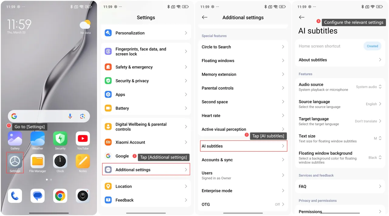 Jak usunąć sztuczną inteligencję z telefonu? Przejdź do Ustawienia > Dodatkowe ustawienia > Napisy AI.