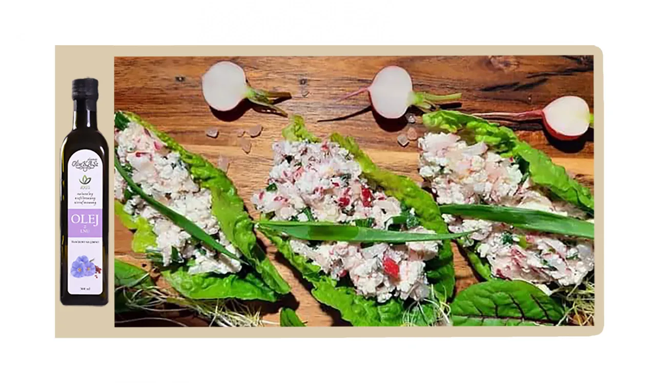 Pasta twarogowa z olejem lnianym