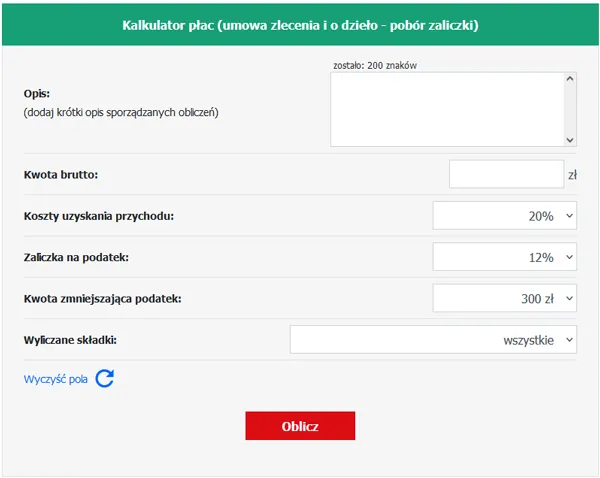umowa zlecenie kalkulator zarobków scenariusze