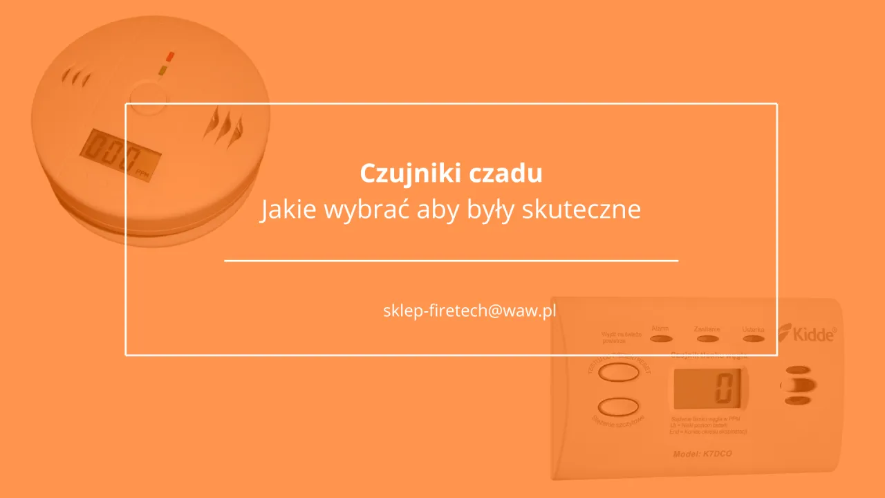 Dwa czujniki czadu, jeden z wyświetlaczem ppm, drugi z przyciskami. Informacja o tym, na co reaguje czujnik czadu, jest kluczowa dla bezpieczeństwa.