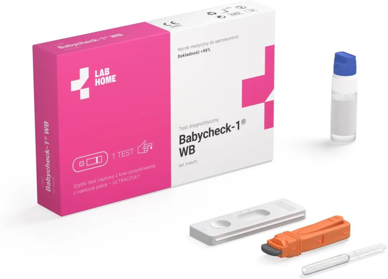 domowy test ciążowy i badanie krwi beta-hCG