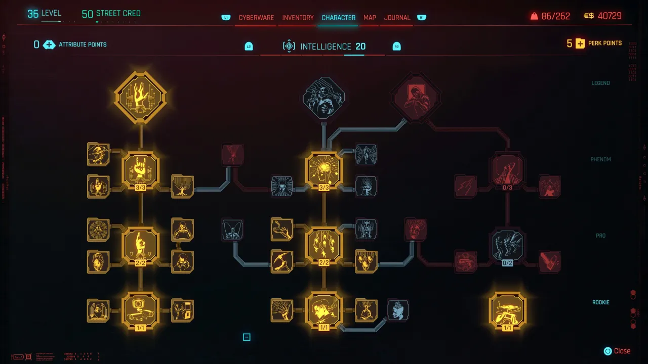 Cyberpunk 2077 Aktualizacja 2.0 nowe drzewka umiejętności