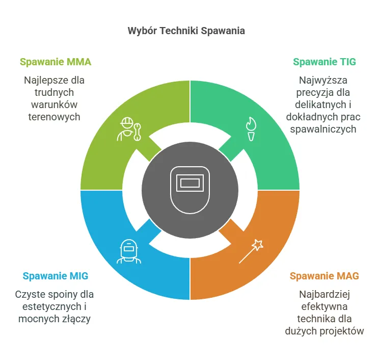 porównanie metod spawania MAG TIG MMA