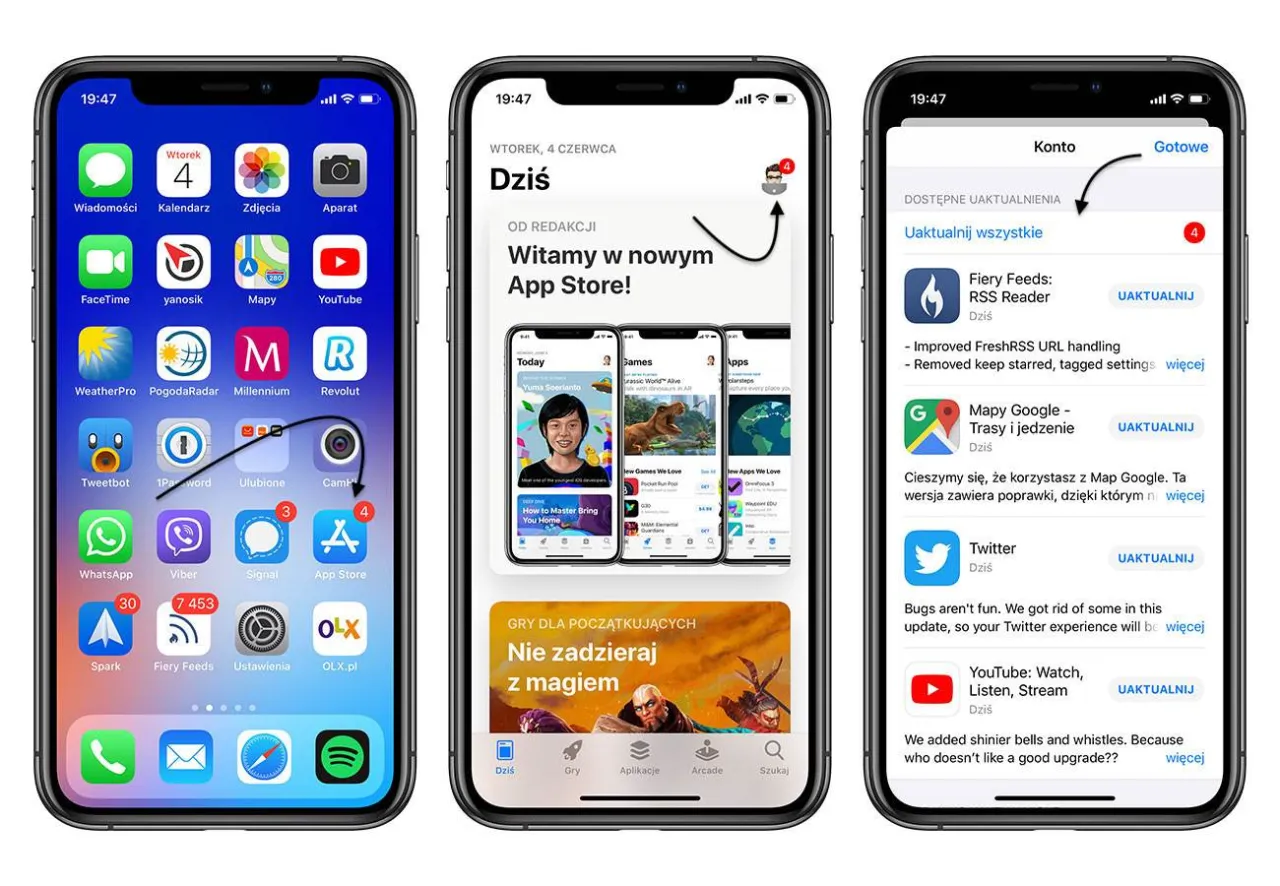 app store uaktualnienia aplikacji iphone