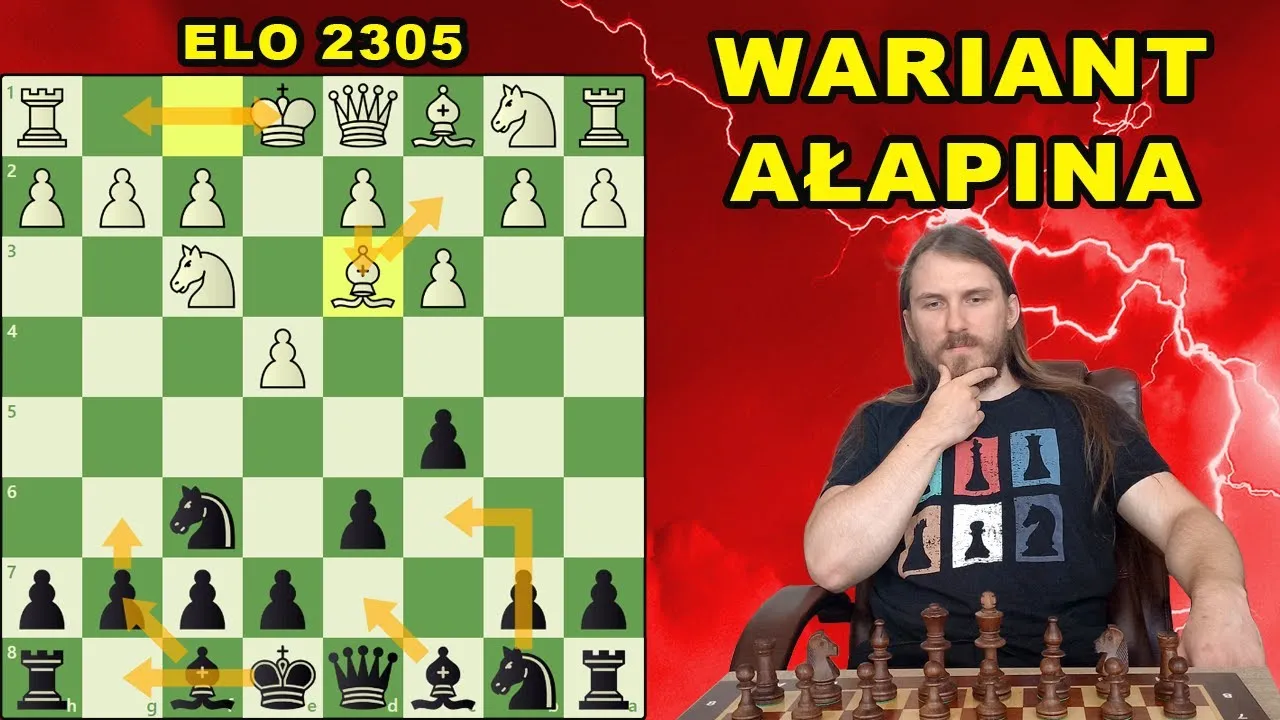 Szachownica z wariantem Ałapina w obronie sycylijskiej