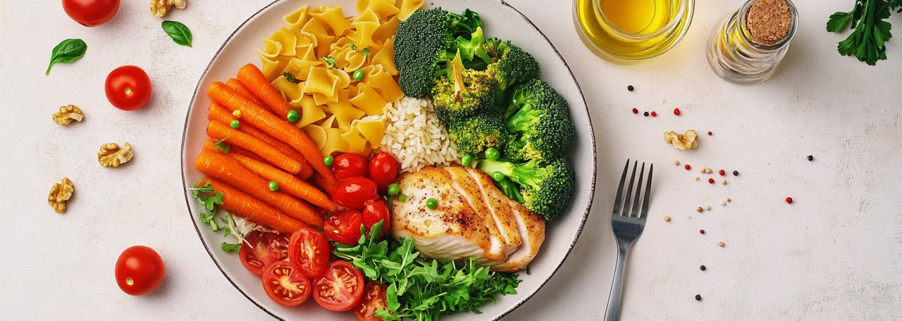 zdrowy talerz dziecka w wieku szkolnym