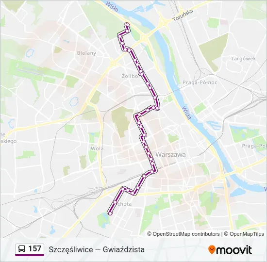 autobus 157 warszawa trasa