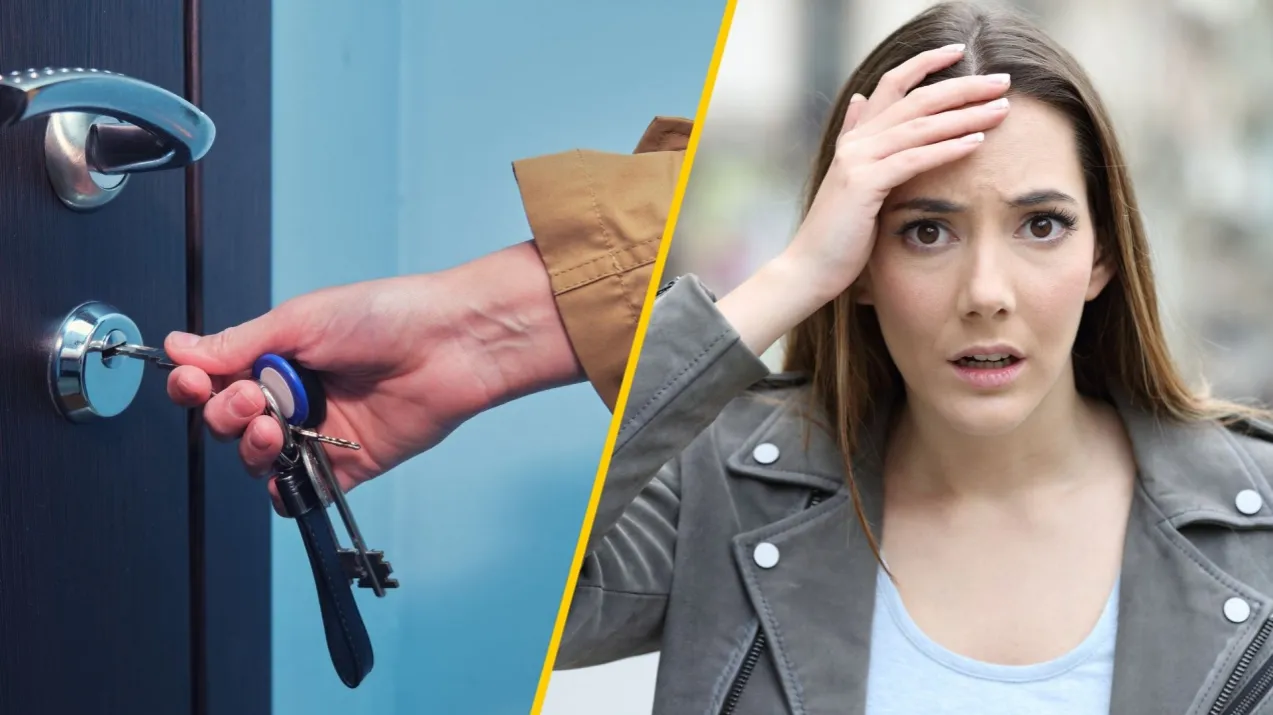 Osoba zaniepokojona, sprawdzająca kran lub zamykająca drzwi