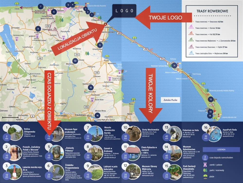 Lunapark Sowiński Władysławowo mapa dojazdu