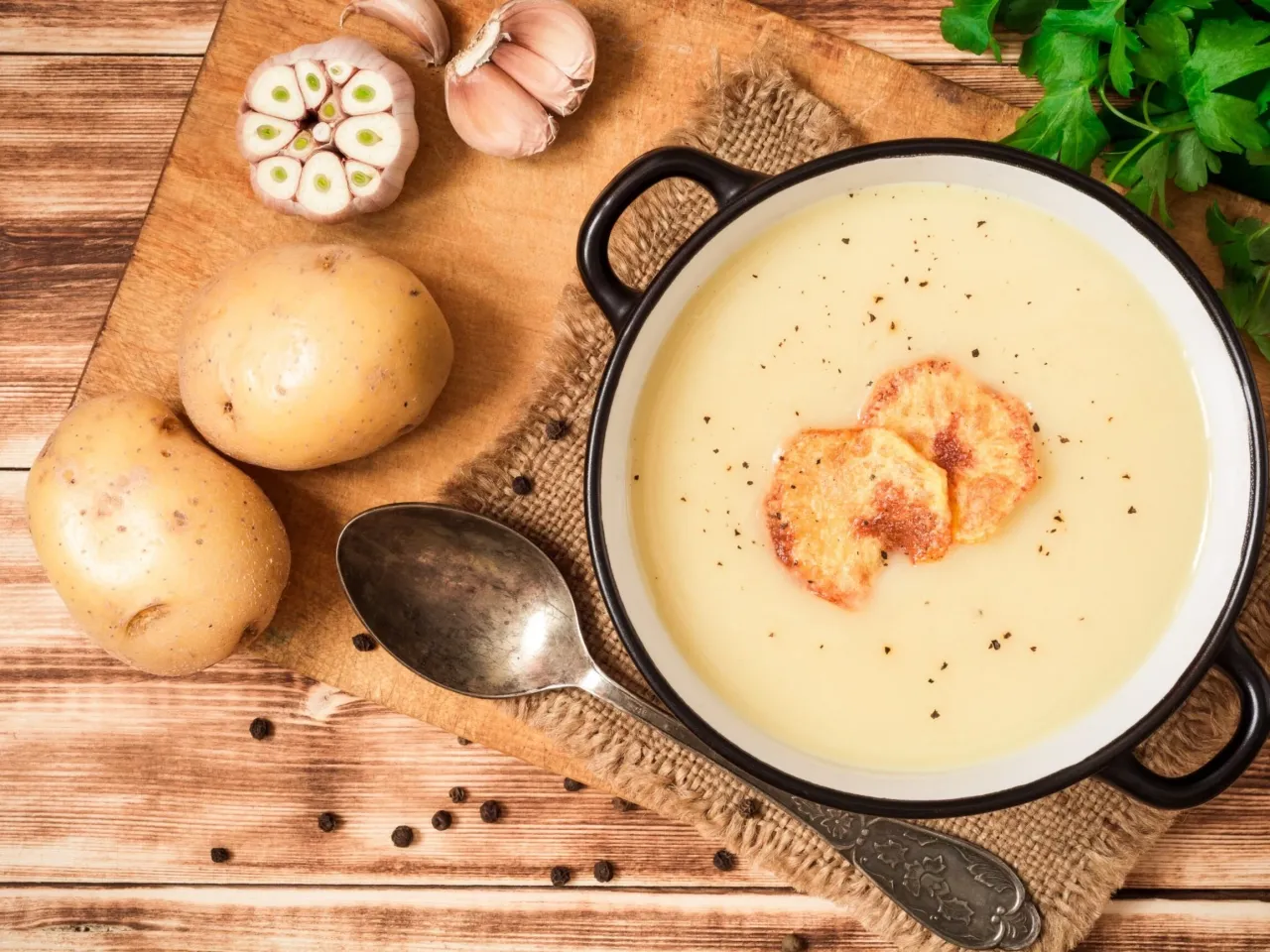 ziemniak w zupie na ostrość