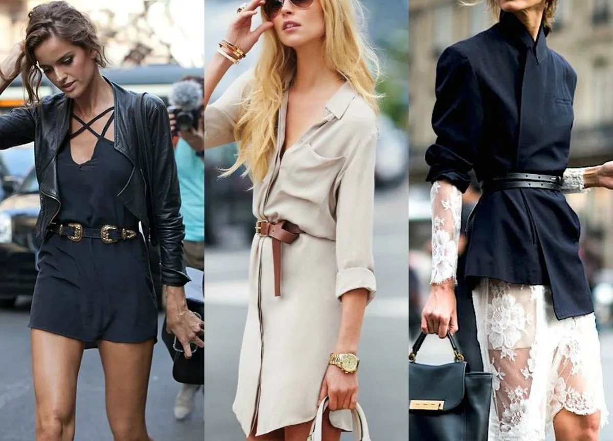 stylizacje z paskiem d-ring luźno zwisającym