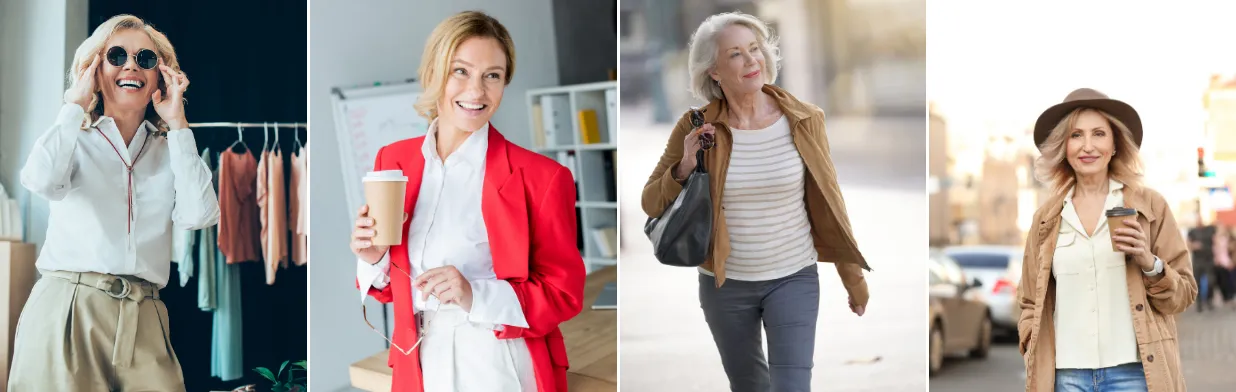 elegancka kobieta po 50 stylizacje