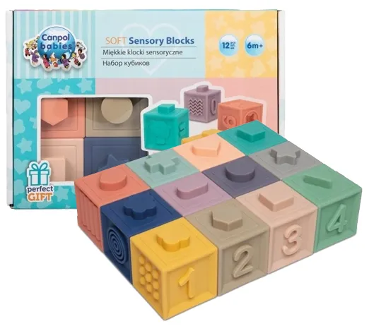 miękkie klocki sensoryczne dla niemowląt