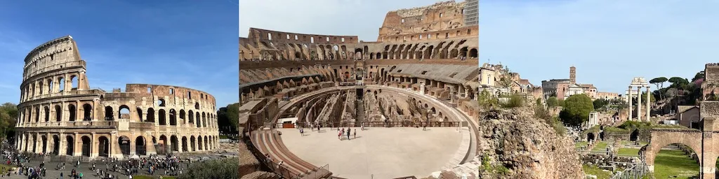 Koloseum i Forum Romanum panorama
