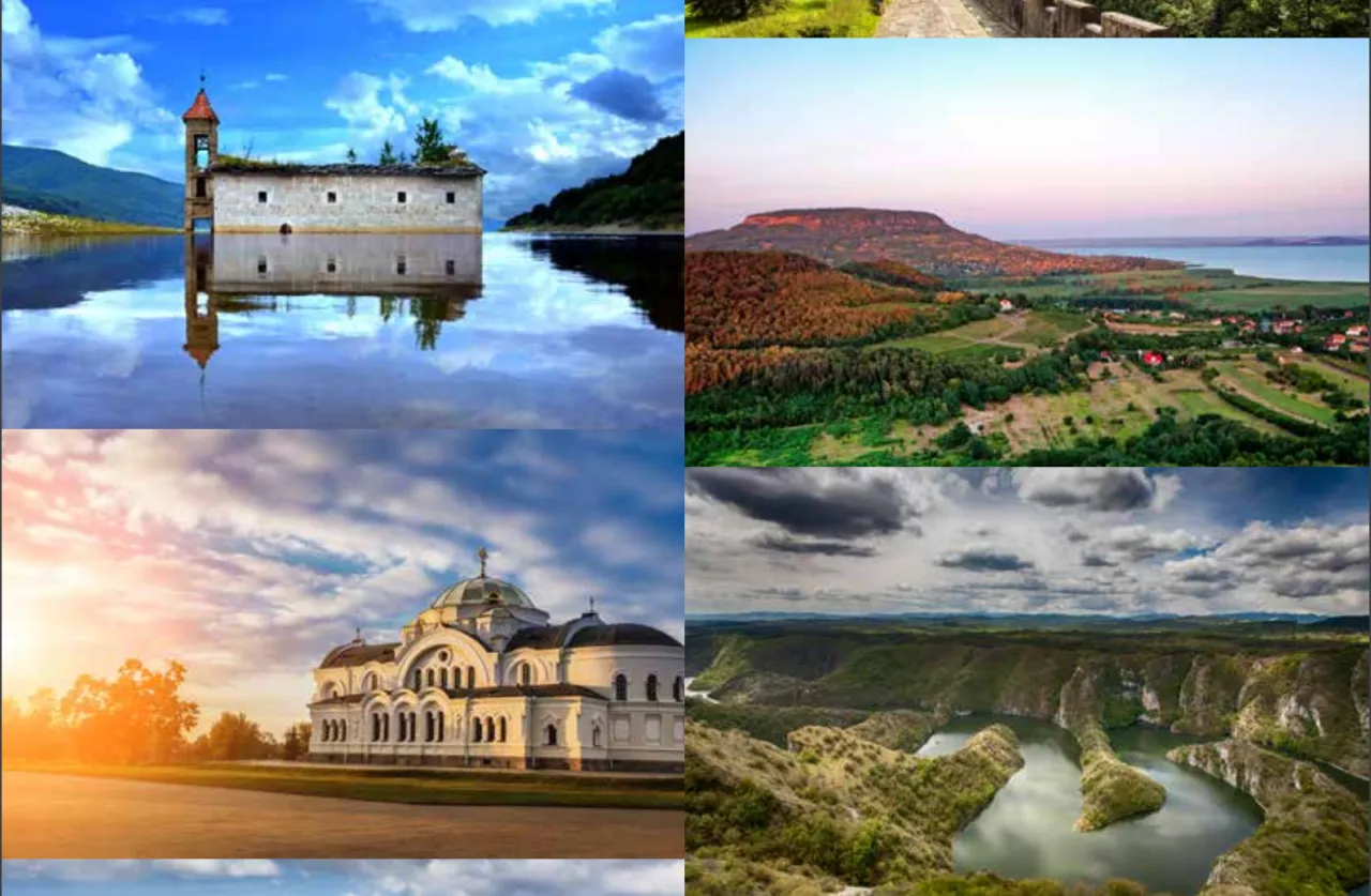 collage najpiękniejszych miejsc w Europie