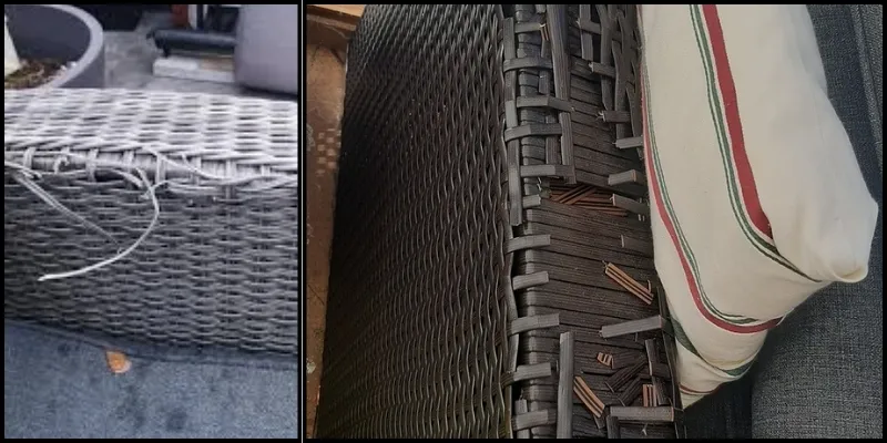 typowe uszkodzenia mebli technorattanowych